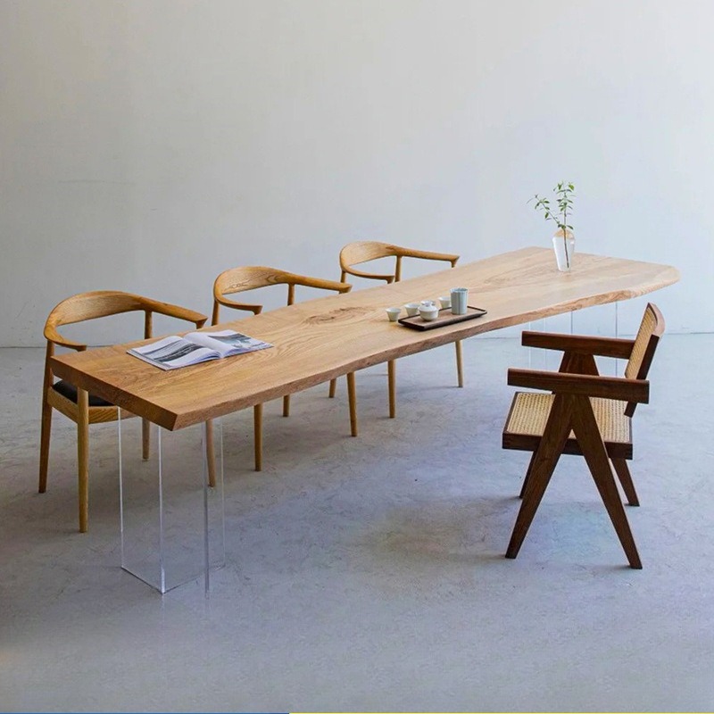 Nordic Solid Wood Acrylic Floa - đánh giá và giá Office Furniture And Desks