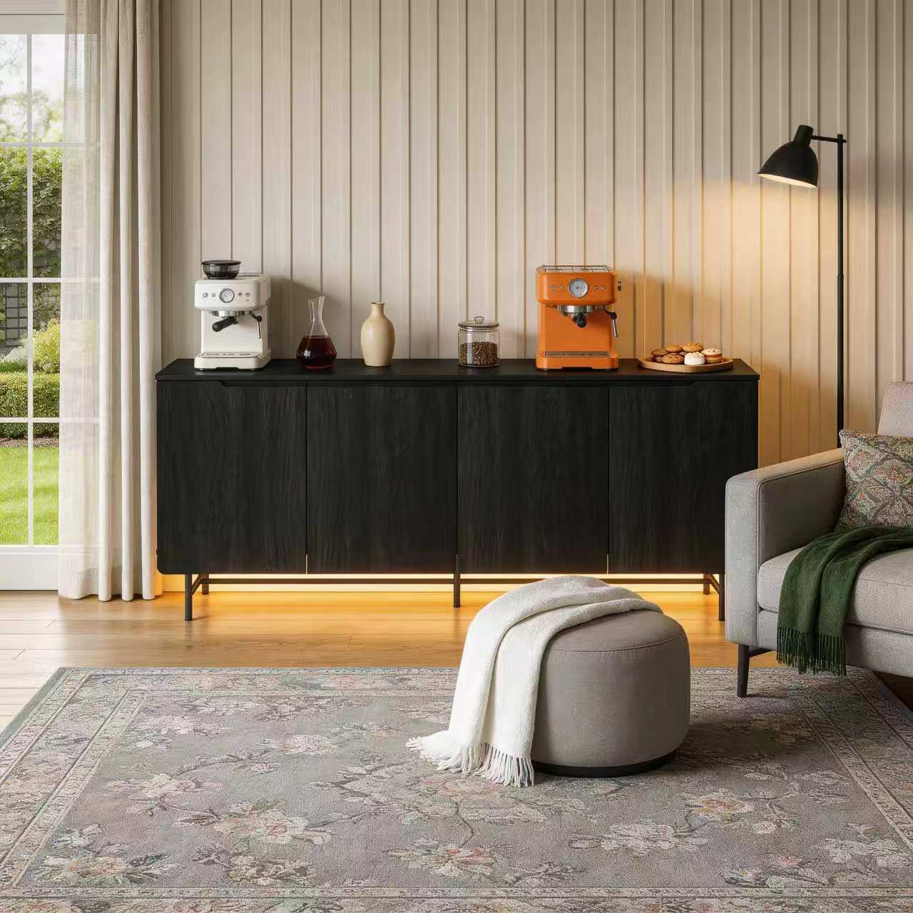 68in Large Fluted Sideboard Ca - đánh giá và giá Credenza Office Storage