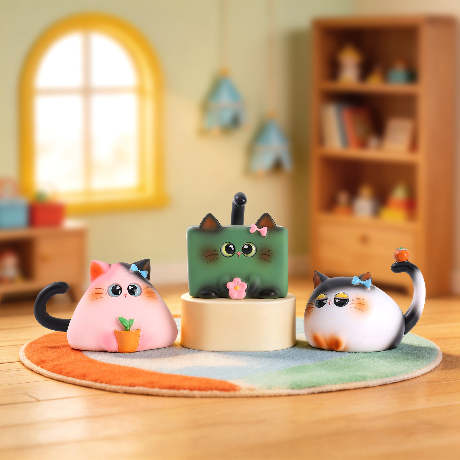 Blind Box Cat Figurine Resin C - đánh giá và giá Office Furniture Design