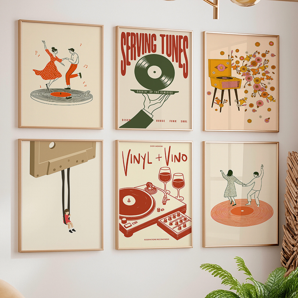 1pc Vintage Music Canvas Poste - đánh giá và giá Office Furniture Design