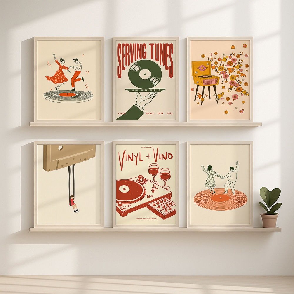 1pc Vintage Music Canvas Poste - đánh giá và giá Office Furniture Design