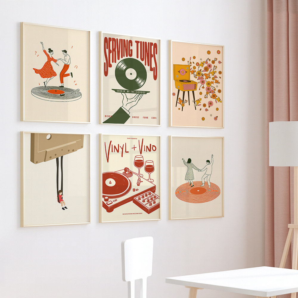 1pc Vintage Music Canvas Poste - đánh giá và giá Office Furniture Design