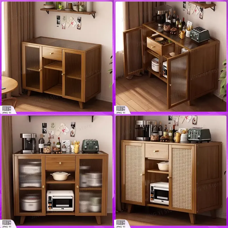 Wooden Kitchen Cabinet Buffet  - đánh giá và giá Credenza Office Storage