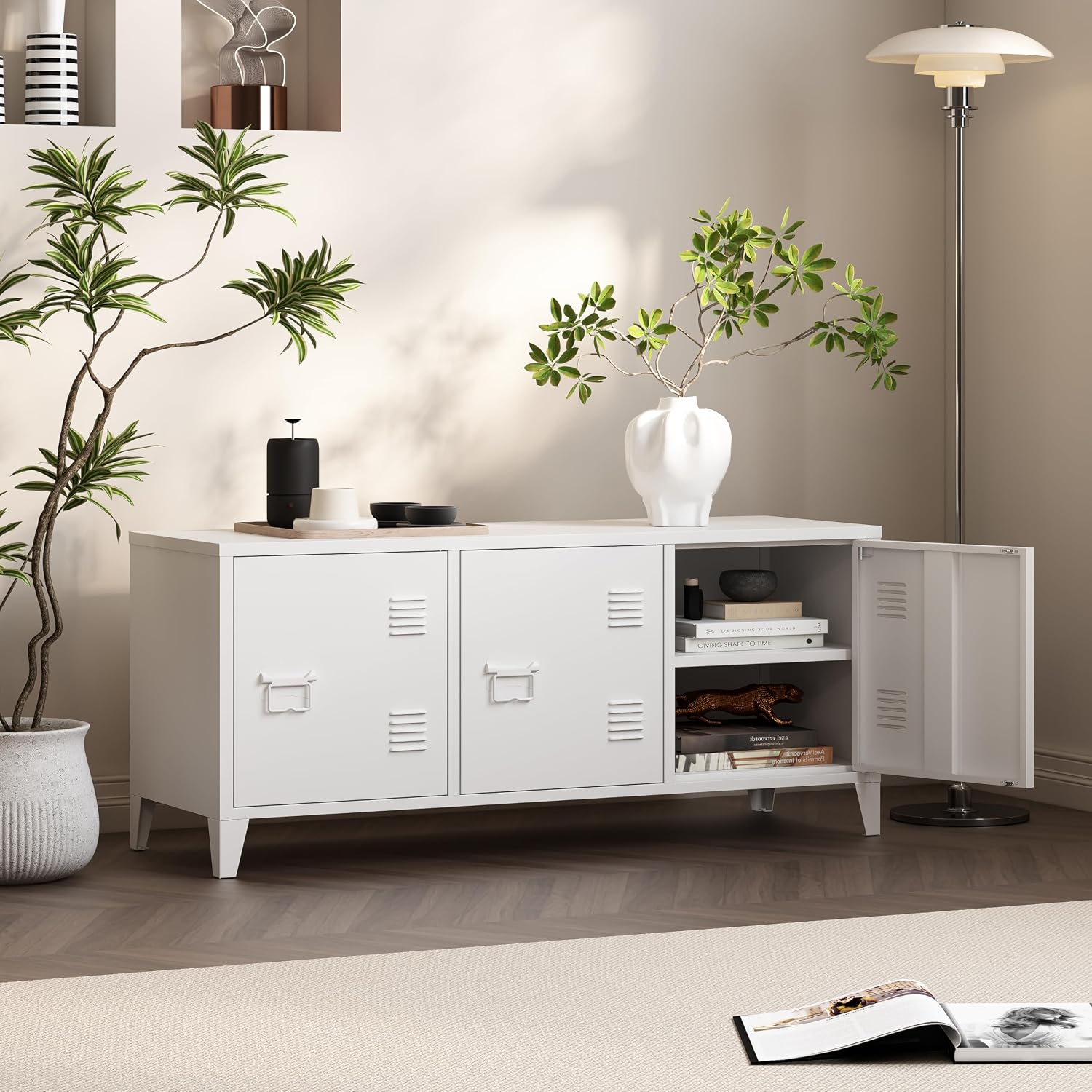 Modern TV Stand Entertainment  - đánh giá và giá Credenza Office Storage
